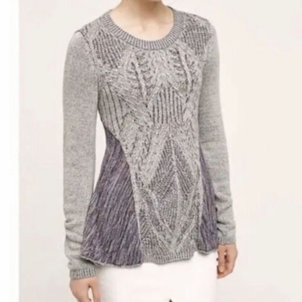 Anthropologie Moth Anita Knit Flare Swing Sweater